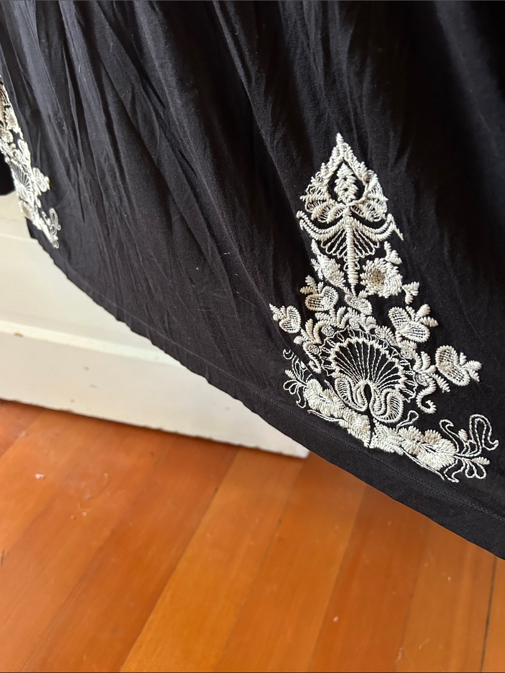 Johnny Was JWLA Black Embroidered Boho Tunic Dress Sz 2X - Picture 4 of 6